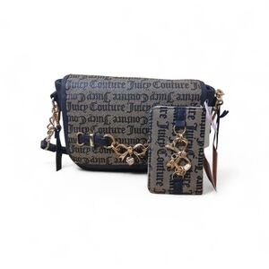 Juicy Couture Navy and Gold Crossbody Bag